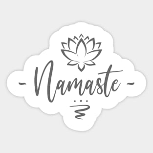 Namaste Lotus - White Sticker